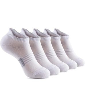 Gallery Seven Ankle Socks 5-pairs Cushioned And Breathable For Running And Casual Wear - White