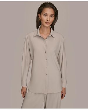 Donna Karan Weekend Button-down Shirt - Brown