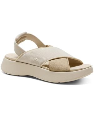 VIVAIA Kara 2.0 Elastic Back Strap Walker Sandals - White