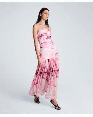 Kenneth Cole Strapless Sleeveless Maxi Dress - Pink