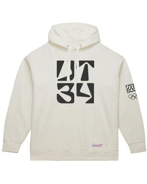 Fanatics Mitchell Ness Utah 2034 Graphic Fleece Pullover Hoodie - White