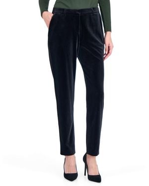 Tahari Velvet Straight Ankle Pants - Blue