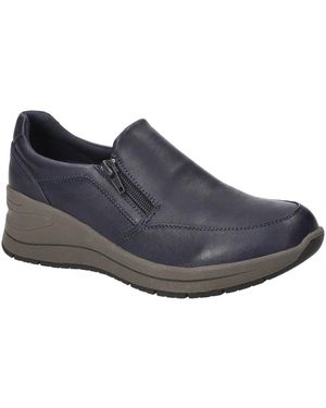Easy Street Nita Slip-resistant Wedge Sneakers - Blue
