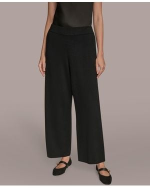 Donna Karan Pull-on Sweater Pants - Black