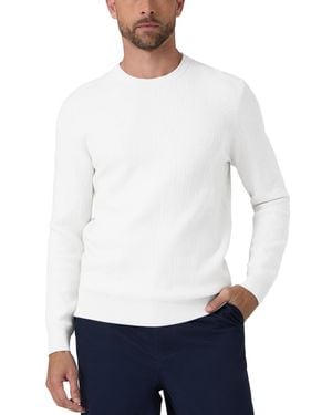 Guess Nestor Allover Tonal Monogram Long-sleeve Crewneck Sweater - Natural