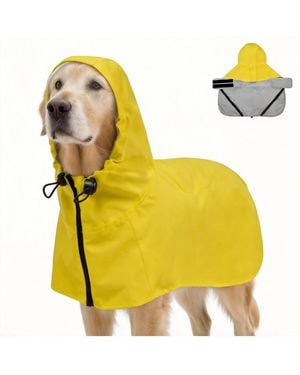 Aronkl Waterproof Windproof Dog Rain Jacket - Yellow