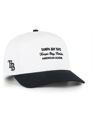 '47 White/black Tampa Bay Rays Contemporary Two-tone Hitch Adjustable Hat