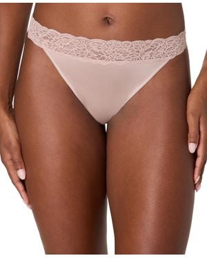 Maidenform Everyday Pretty Lace Thong Panty - Brown