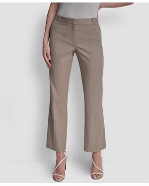 DKNY Modern-fit Pinstripe Pants - Gray