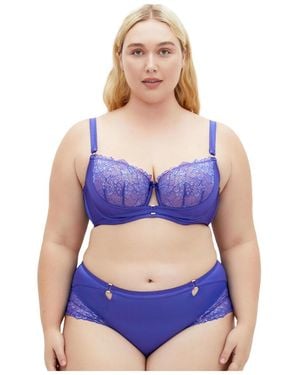 City Chic Plus Size Renay Contour Bra - Blue