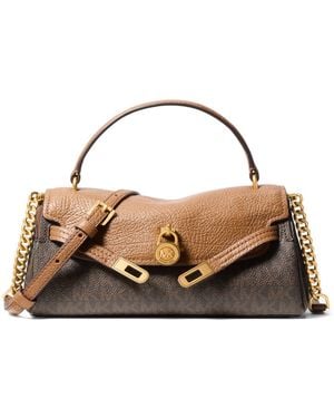 Michael Kors Michael Hamilton Moderne Small Top Handle Flap Crossbody Handbag - Brown