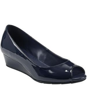 Bandolino Candra Peep Toe Wedge Dress Pumps - Blue