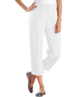 Woman Within Within 7-day Knit Capri - White