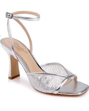 Badgley Mischka Zaha Square Toe Dress Sandals - White
