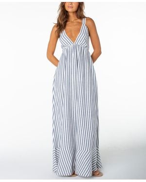 Roxy Viscose-blend Wilder Coast Maxi Dress - Blue