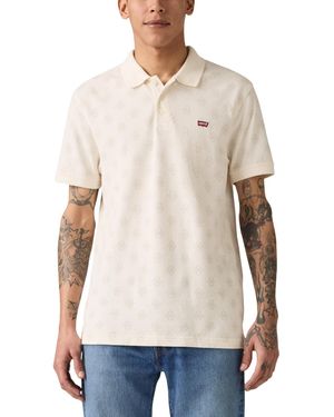 Levi's Housemark Regular Fit Short Sleeve Polo Shirt - White