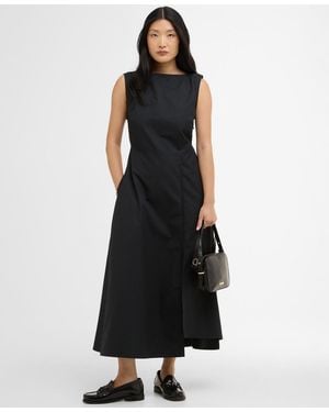 Barbour Liza Asymmetric Hem Maxi Dress - Black