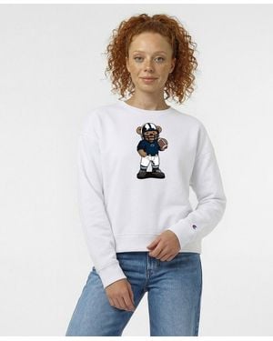 Champion Penn State Nittany Lions Teddy Bear Dropped-shoulder Sweatshirt - White