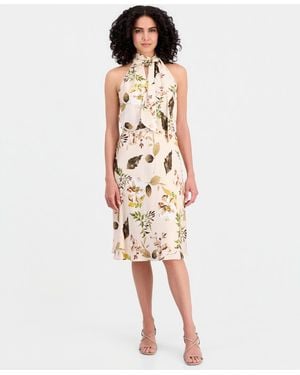 Tahari Petite Side Zip A-line Skirt - White