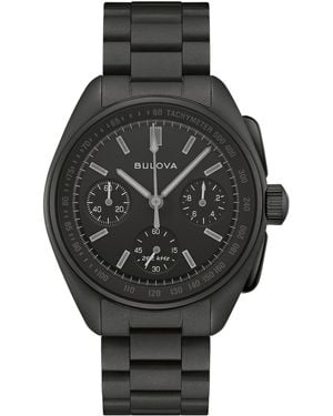 Bulova Limited Edition Lunar Pilot " Hole" Stainless Steel Bracelet Watch 41.2mm - Gray