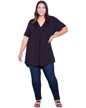 Avenue Plus Size Tall Hi Rise jegging - Blue