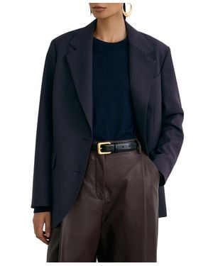 Reiss Sandor Oversized Single-breasted Blazer - Blue