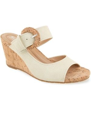 Kenneth Cole Gibbs Wedge Sandals - Metallic