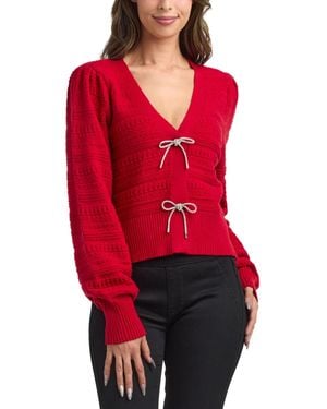 Bcx V-neck Cardigan Sweater - Red