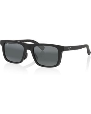 Maui Jim Polarized Rectangle Sunglasses Moaka Mj000863 - Black