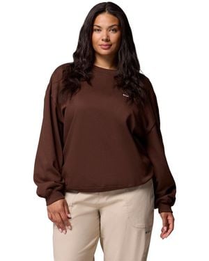 Columbia Plus Size Aldermore Crewneck Sweatshirt - Brown
