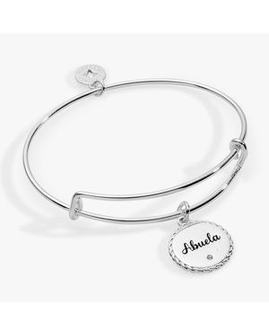 ALEX AND ANI Abuela Charm Bangle Bracelet - White