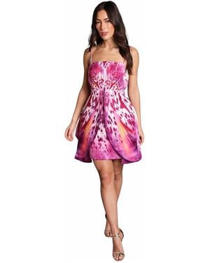 Coast Muse Floral-print A-line Mini Dress - Red