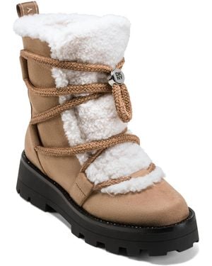 DKNY Signe Faux Fur Winter Boot Fashion - Brown