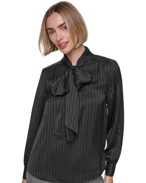 Sonia Rykiel Bow-blouse Long-sleeve Collared Top - Black