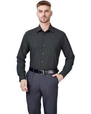 Alfani Regular Fit Micro Dot Dress Shirt - Blue