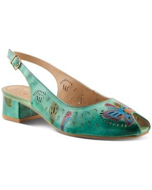 L'ARTISTE Street Peep Peep-toe Heel - Green
