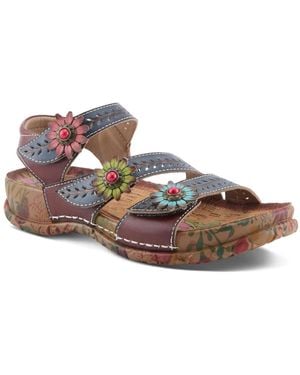 L'ARTISTE Anewtrio Wedge Sandal - Brown