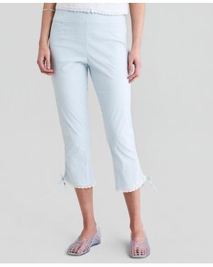 And Now This Gingham Capri Pants - Blue