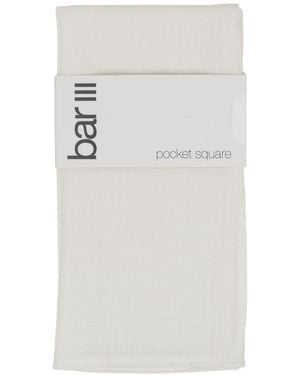 BarIII Seasonal Solid Pocket Square - White