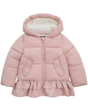 Rokka&Rolla Toddler Girls Rosie Fleece-lined Ruffle Puffer Coat 2t-5t - Pink