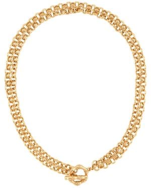 Guess Tone Crystal toggle Necklace - Metallic