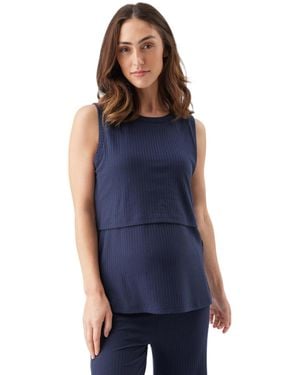 Ripe Maternity Maternity Ripe Peter Rib Nursing Tank - Blue