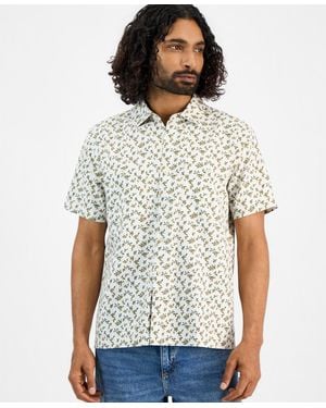 Sun & Stone Sun + Stone Short-sleeve Victor Ditsy Floral Shirt - White