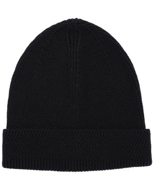 Alfani Merino Wool Ribbed Beanie - Black