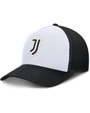 Fanatics White/black Juventus Clash A-frame Trucker Adjustable Hat