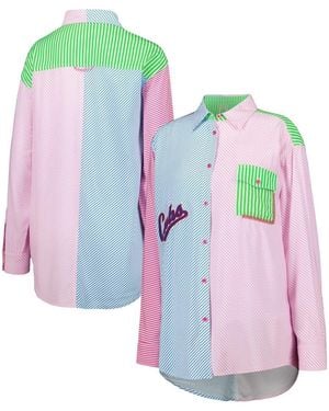 Terez Chicago Cubs Button-up Shirt - Pink