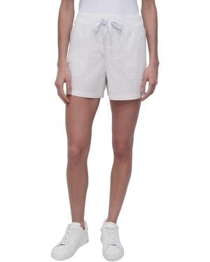 DKNY Sport Cotton Twill Rib-waistband Cargo Shorts - Gray