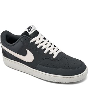Nike Court Vision Low Casual Sneakers From Finish Line - Blue