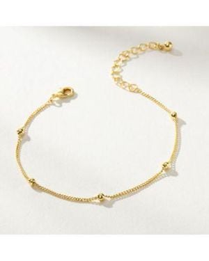 UNCOMMON JAMES 14k Plated Everyday Bracelet 6.5 X22 2 X22 Extender - White