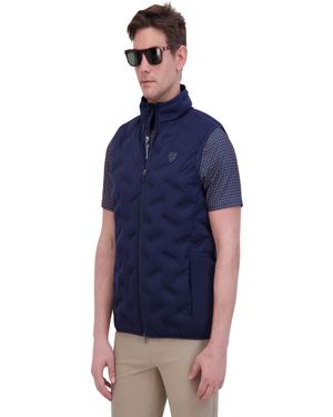 Ben Sherman Sport 4way Stretch Seamless Quilt Vest - Blue